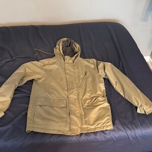 Men's Green/Tan Hooded Jacket
